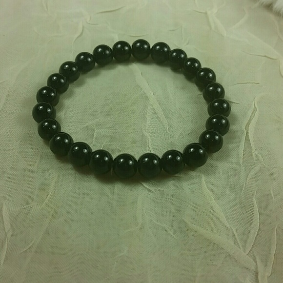 Bracelet 5mm black round bead - Picture 5 of 5